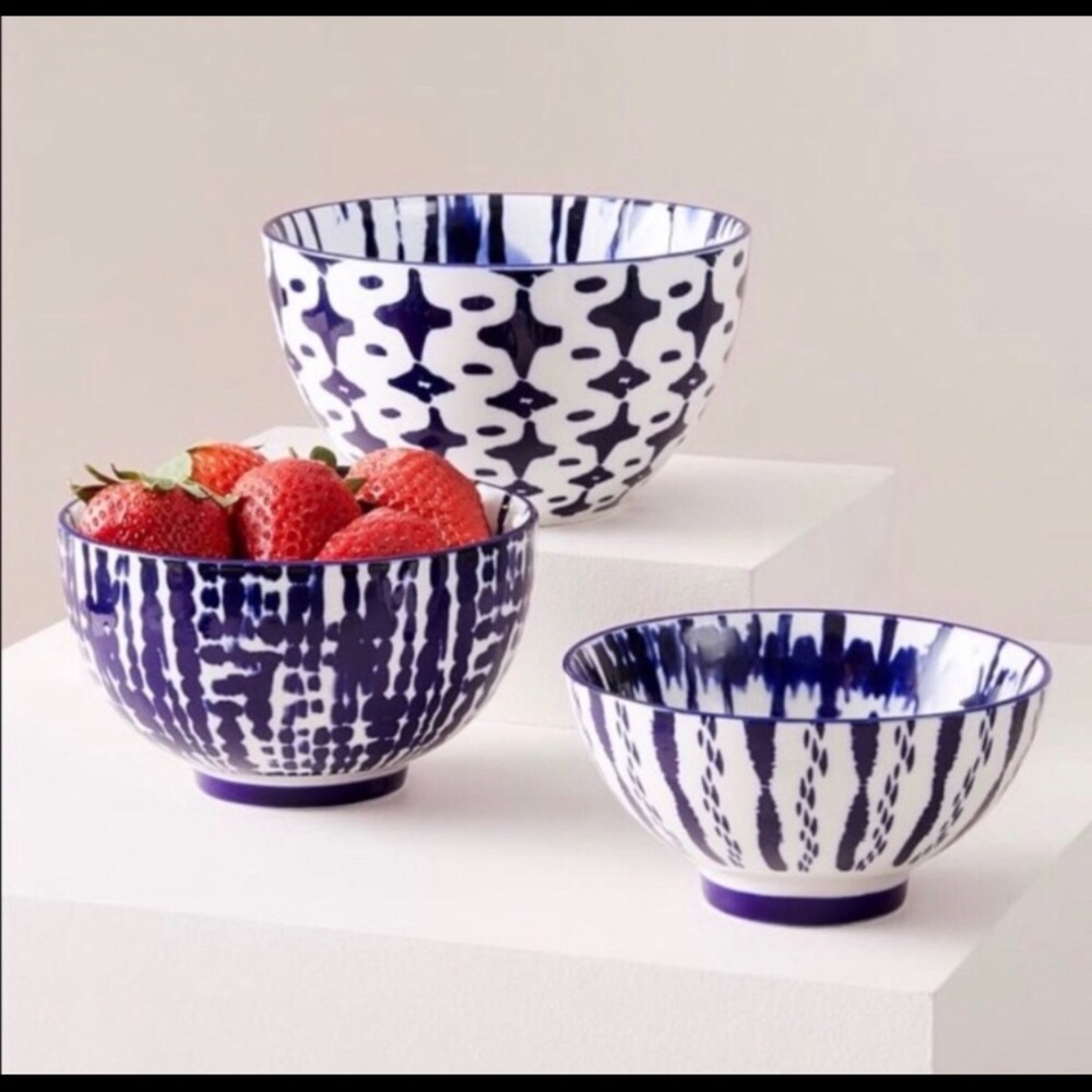West Elm Indigo tie-dye bowls